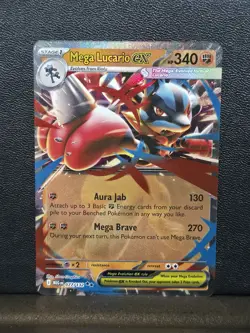Mega Lucario Ex 072/132 Ultra Rare Pokemon Card Near Mint Free Shipping From USA - Image 1