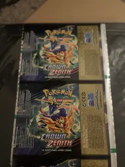 Authentic Uncut Crown Zenith Booster Pack Wrapper Foil Sheet Pokemon - - Image 2