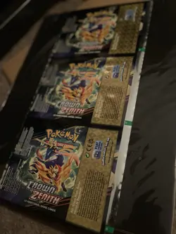 Authentic Uncut Crown Zenith Booster Pack Wrapper Foil Sheet Pokemon - - Image 3