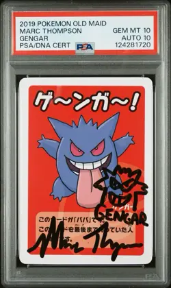 PSA 10 Gengar 2019 Old Maid Babanuki Promo Gem Mint Pokemon Auto Mark Thompson - Image 1