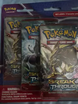 Pokemon Breakthrough Blister 3 Pack With Mega Mewtwo Pin XY Sealed New 2015 - Image 4