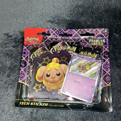 Pokemon Paldean Fates Tech Sticker Collection 3 Booster Pack Blister- Fidough - Image 2