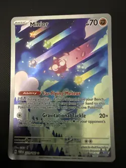 Pokemon TCG Minior 201/182 Paradox Rift Full Art Illustration Rare Holo - Image 1