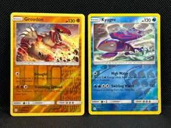 Pokemon Tcg Groudon 113/236 & Kyogre 53/236 Cosmic Eclipse Reverse Holo - Image 1