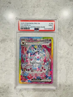 Pokemon Prismatic Evolutions Sylveon ex Special Illustration Rare #156/131 PSA 9 - Image 1