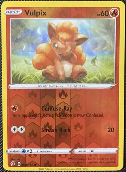 Vulpix 024/192 Swsh02: Rebel Clash Reverse Holo - Pokemon Card - Image 1