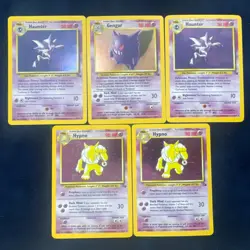 Pokemon WOTC Vintage Fossil Holo Psychic Lot(5) -Gengar,Haunter(2),Hypno(2)-LP - Image 1