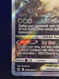 2023 Pokemon Crown Zenith Leafeon VStar Galarian Gallery #GG35/GG70 *see photo* - Image 2