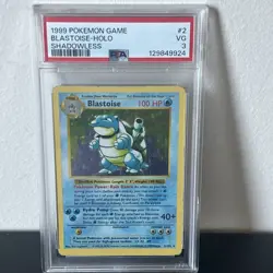 1999 Pokemon Base Set Blastoise Holo - Shadowless - PSA 3 - Image 1