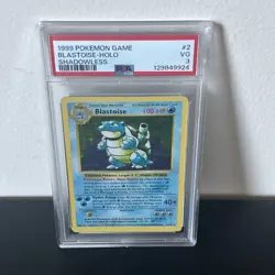 1999 Pokemon Base Set Blastoise Holo - Shadowless - PSA 3 - Image 2