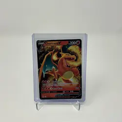 Pokemon TCG Charizard V Holo Ultra Rare Card 018/159 Crown Zenith Pack Fresh NM - Image 1
