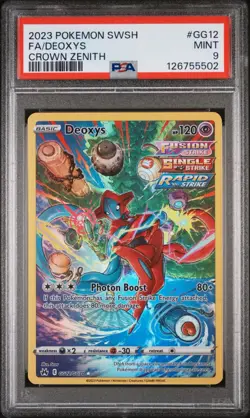 Deoxys #GG12 PSA 9 - 2023 Pokemon SWSH Crown Zenith Galarian Gallery - Image 1