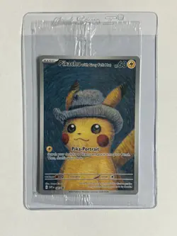 Pokemon Pikachu with Grey Felt Hat SVP 085 Van Gogh Promo Card - Sealed - Image 1