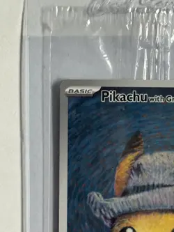 Pokemon Pikachu with Grey Felt Hat SVP 085 Van Gogh Promo Card - Sealed - Image 5