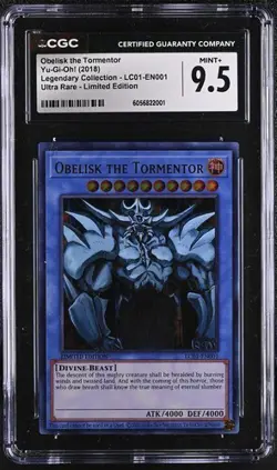 ?? CGC 9.5 Obelisk the Tormentor LC01-EN001 Quarter Century Secret Rare Yu-Gi-Oh - Image 1