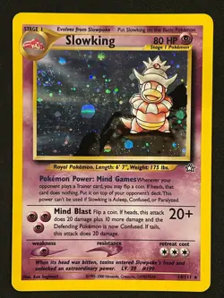 Pokemon TCG Slowking Neo Genesis Holo Rare Card 14/111 Vintage Unlimited ⭐MP⭐ - Image 1