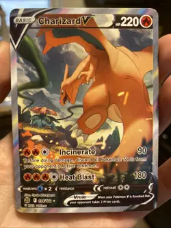 Pokemon TCG Charizard V Ultra Rare Card Sword and Shield: Brilliant Stars - Image 1