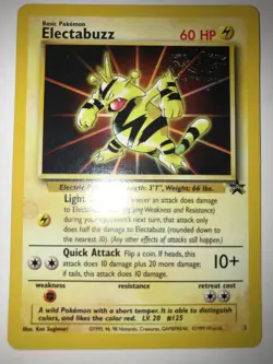 Electabuzz # 2 WB Gold Stamped Black Star PROMO WOTC Rare Pokemon Card LP/MP - Image 1