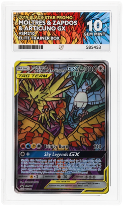 ACE 10 Moltres & Zapdos & Articuno GX SM210 Pokemon Card Hidden Fates GEM MINT - Image 1
