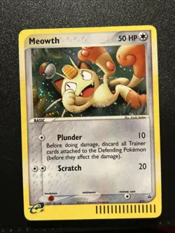 Pokemon TCG Meowth Holo Black Star Promo 013 WOtC Pokemon Card ! - Image 1