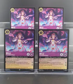 Disney Lorcana Belle - Accomplished Mystic 40/204 Fabled Super Rare 4 Cards - Image 1