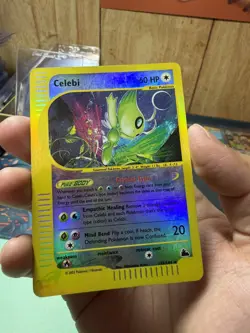 Celebi - 145/144 - Pokemon Skyridge Reverse Holo Crystal Card MP+ - Image 1