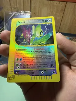 Celebi - 145/144 - Pokemon Skyridge Reverse Holo Crystal Card MP+ - Image 2