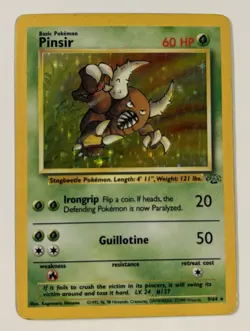 Pinsir 9/64 Holo Rare Unlimited Card WotC Pokemon Jungle LP/MP - Image 1