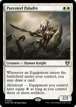 ~ Puresteel Paladin ~ NM Foil ~ Commander Masters ~ MTG ~ - Image 1