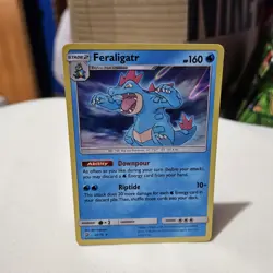 Feraligatr Pokemon TCG S & M Dragon Majesty Holo Rare Card #24/70 - Image 1
