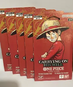 One Piece Card Game: Carrying On His Will (OP-13) Sleeved Booster Pack Set Of 5 - Image 1