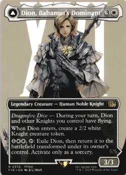 MTG Dion, Bahamut's Dominant (Borderless) Normal NM FINAL FANTASY Magic 376 - Image 1