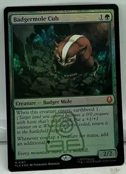 Badgermole Cub Foil 0167 - Mythic Rare - MTG Magic Avatar The Last Airbender - Image 1