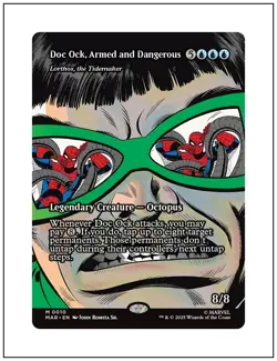 1x Doc Ock, Armed and Dangerous, Borderless Art, Magic the Gathering MTG NM - Image 1