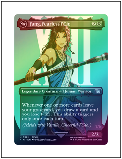 1x Fang, Fearless l'Cie, Foil, Borderless Art, Final Fantasy, Magic MTG NM - Image 1