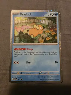 Pokemon TCG Psyduck 007 Mega Evolution Black Star Promo Cosmos Holo *Near Mint* - Image 1