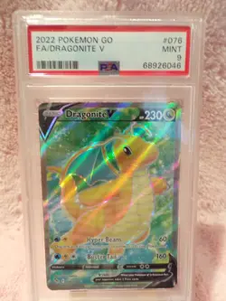 2022 Pokemon GO DRAGONITE V Full Art 68926046 #076 Mint 9 - Image 1