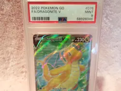 2022 Pokemon GO DRAGONITE V Full Art 68926046 #076 Mint 9 - Image 3