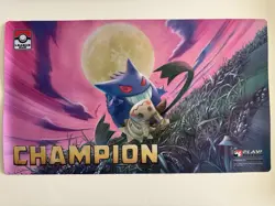 Pokemon 2018 League Cup Gengar Mimikyu Tag Team CHAMPION Playmat - Image 1