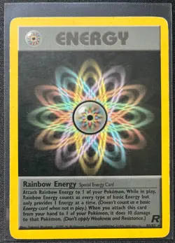 Pokemon Rainbow Energy 80/82 Non Holo Team Rocket Unlimited MP - Image 1