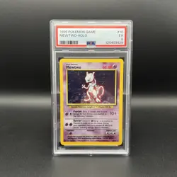 1999 POKEMON BASE SET UNLIMITED #10 MEWTWO-HOLO PSA 5 - Image 1