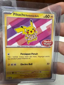 2024 Pokemon Pikachu Berkemeja Batik Indonesia Journey set of 4 with Free FedEx - Image 5