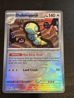 Dudunsparce 080/131 Pokemon TCG Prismatic Evolutions Master Ball Reverse Holo NM - Image 1