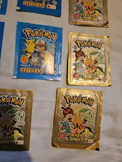 Pokemon - Merlin Series 1 2 3 7 Sticker Packs 2000 - TOPPS New Sealed - Image 5