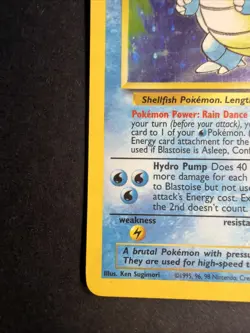 1999 Pokemon TCG Blastoise #2 Base Set Unlimited Holo Rare WOTC - MP - Image 5