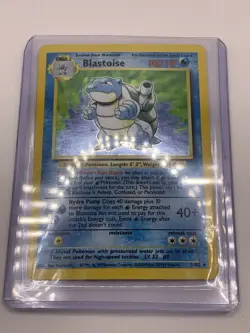 Pokemon Unlimited Base Set Holo Rare Blastoise LP/NM #2/102 - Image 1