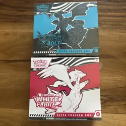Pokemon Black Bolt and White Flare Elite Trainer Box ETB Set of 2 Sealed - Image 1