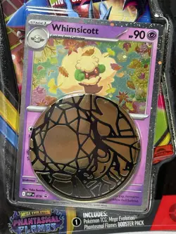 Pokemon Phantasmal Flames Blister - Whimsicott Promo Sealed Booster Pack - Image 2