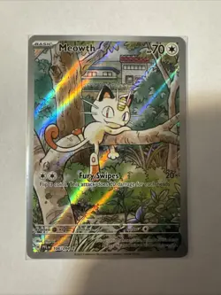 Meowth 106/094 Pokemon TCG Phantasmal Flames English IR *near Perfect Centering* - Image 1