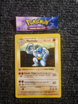 Machoke 34/102 - 1st Edition - Shadowless - Pokemon - LP - Image 1